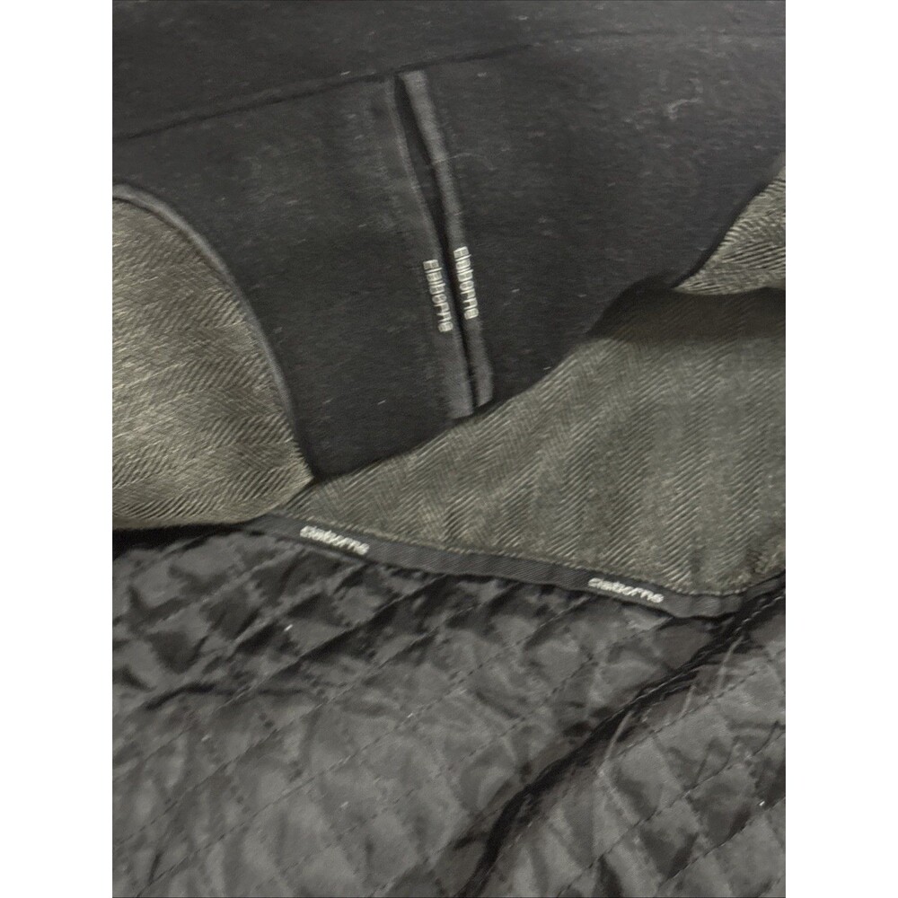 (W1)Liz Claiborne Men’s Wool Hidden Zipper Button Front Coat Size L Pockets - Picture 15 of 15